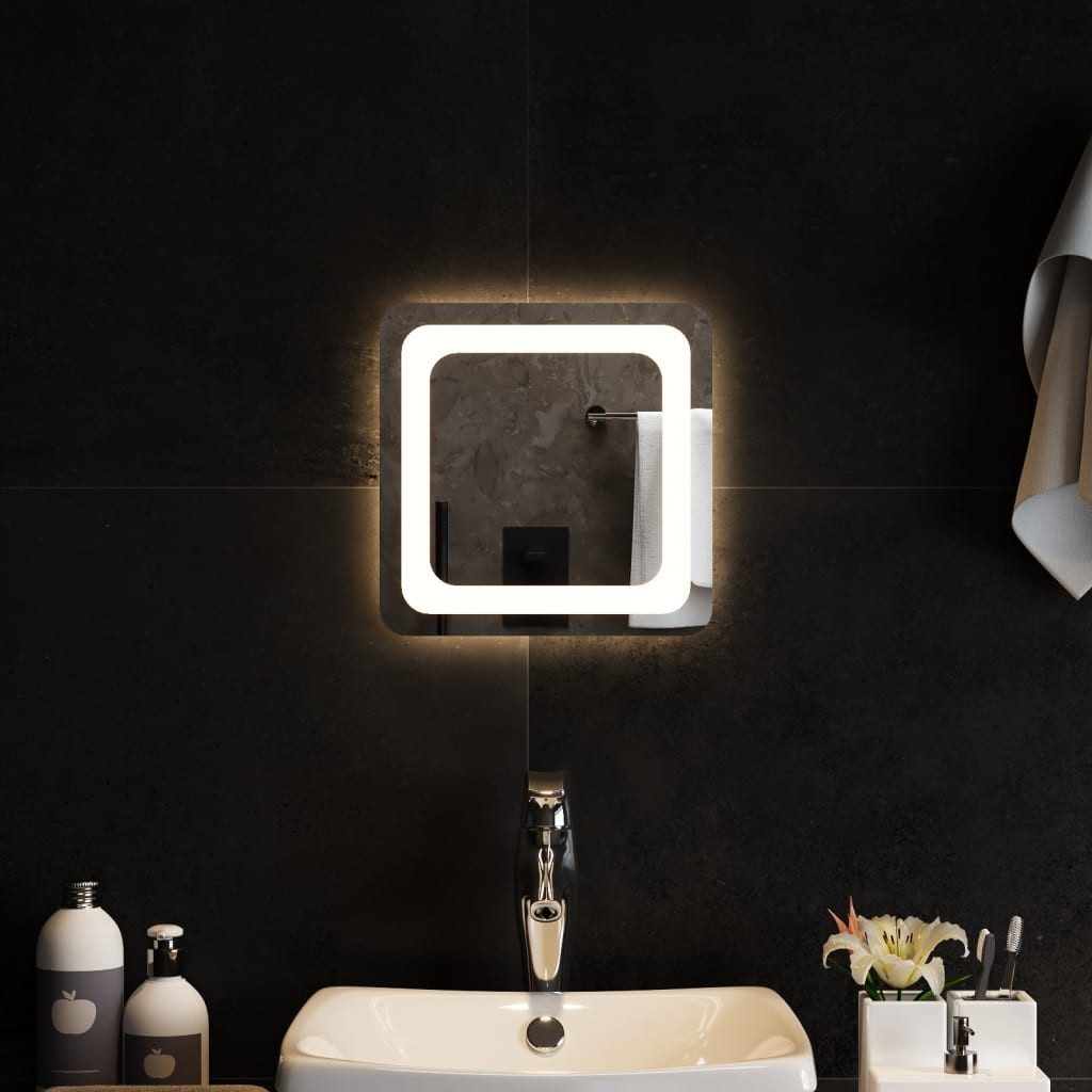 Spiegel LED-Badspiegel 30x30 cm Bad Spiegel Beleuchtet Badezimmer