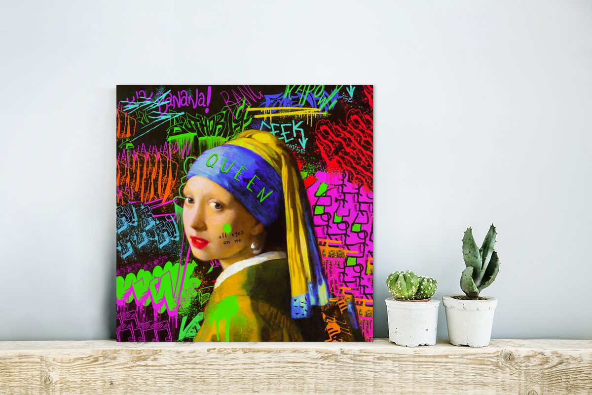 MuchoWow Metallbild Girl with a Pearl günstig online kaufen
