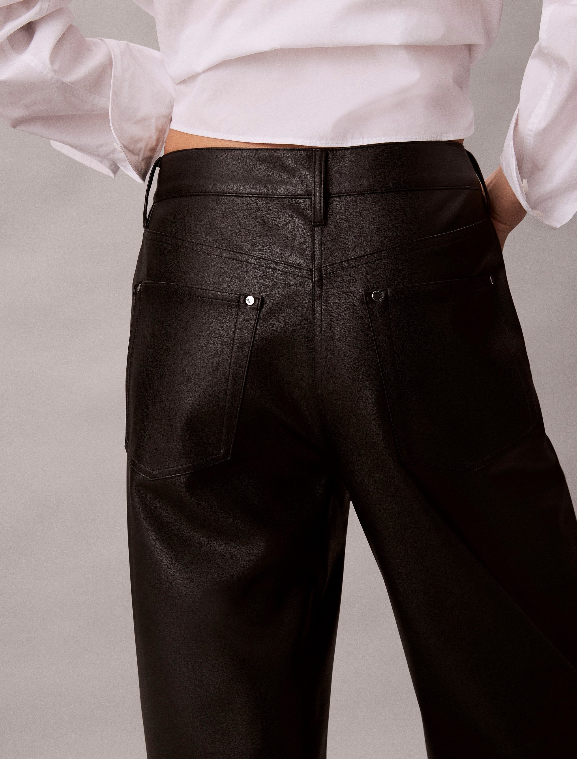 Calvin Klein Jeans Lederimitathose FAUX LEATHER 5PKT PANT Regular fit