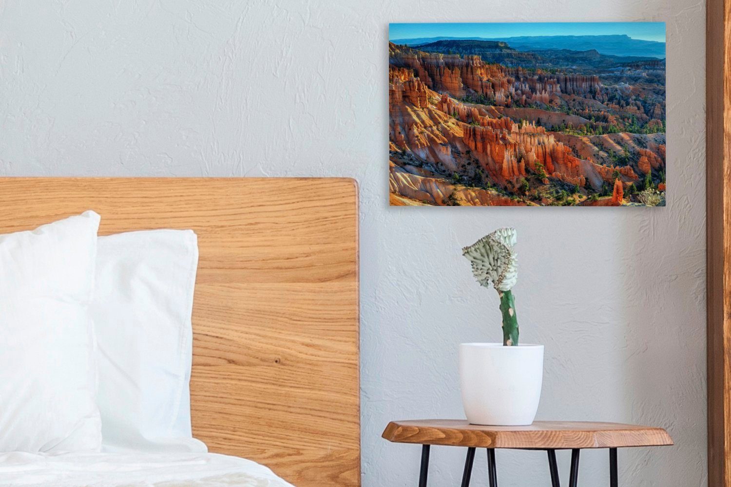 OneMillionCanvasses® Aufhängefertig, cm (1 Leinwandbild 30x20 Wanddeko, Wandbild Nationalpark St), nordamerikanischen dem Canyon, Leinwandbilder, Himmel über Blauer Bryce