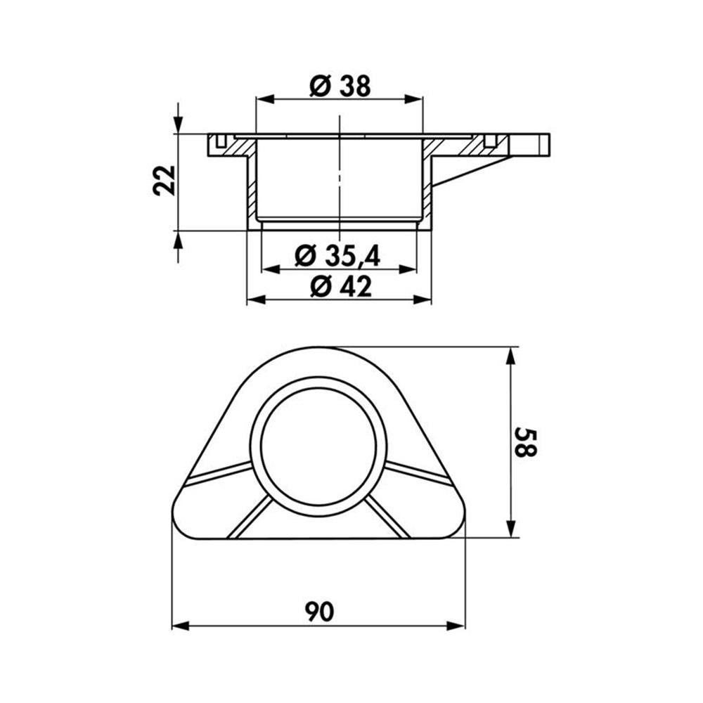 Naber Einbauspüle Naber Unterlegscheibe Kunststoff weiß, 0/0 cm