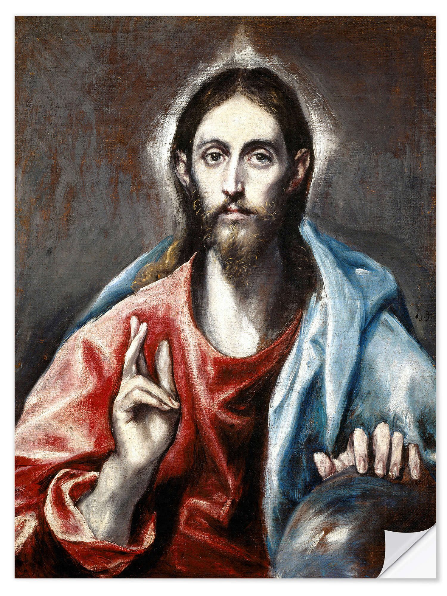 Posterlounge Wandfolie Dominikos Theotokopoulos (El Greco), Der Erlöser, Malerei
