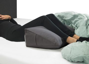 XDREAM Rückenkissen ergonomisches Keilkissen für Bett und Sofa, 1-tlg., als Kopfkissen oder Venenkissen verwendbar, mit praktischem Seitenfach