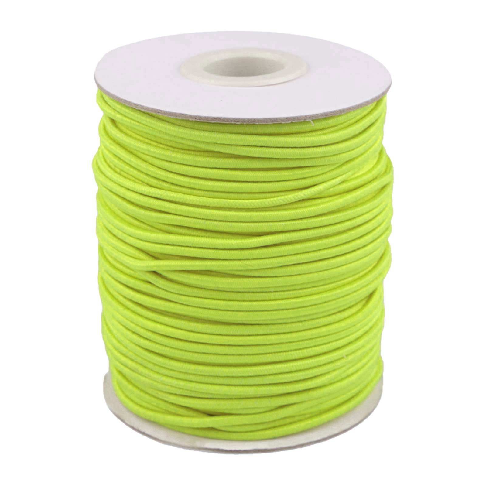 maDDma Gummiband 50m extra starke Gummikordel 2mm, verschiedene Farben, neongelb