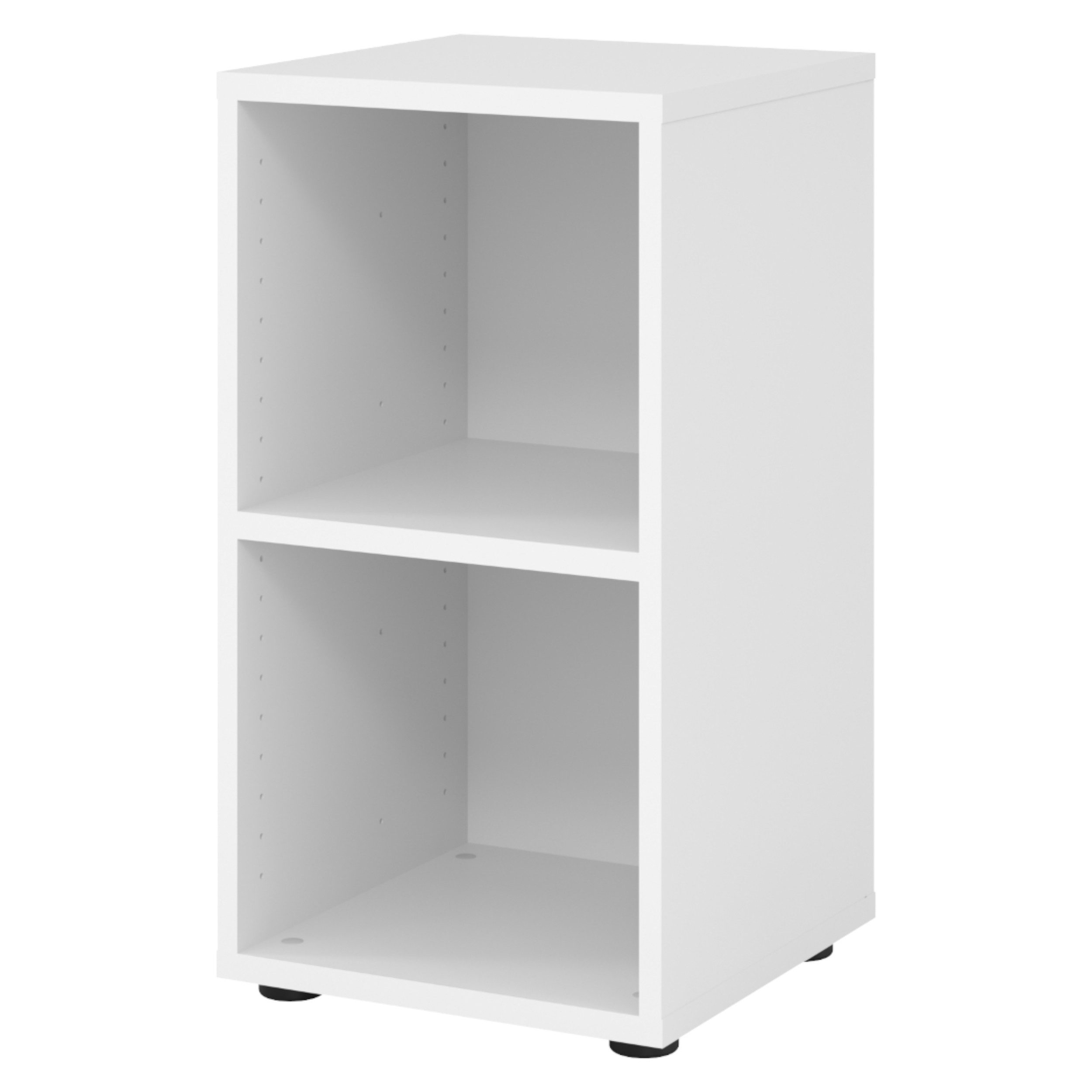 bümö Aktenregal smart Regal, Büroregal - 2 Ordnerhöhen, Dekor: Weiß