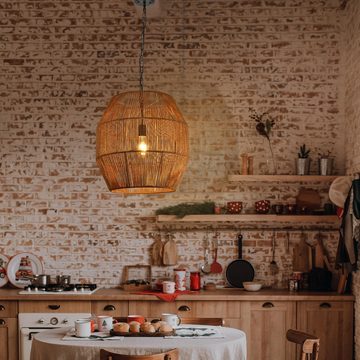 LQWELL Pendelleuchte E27 Hängelampe, Retro Pendelleuchte, ohne Leuchtmittel, Linen Schwarz Braun Kronleuchter, für Wohnzimmer Schlafzimmer Esszimmer Bar Hotel Geschäft Studio Cafés