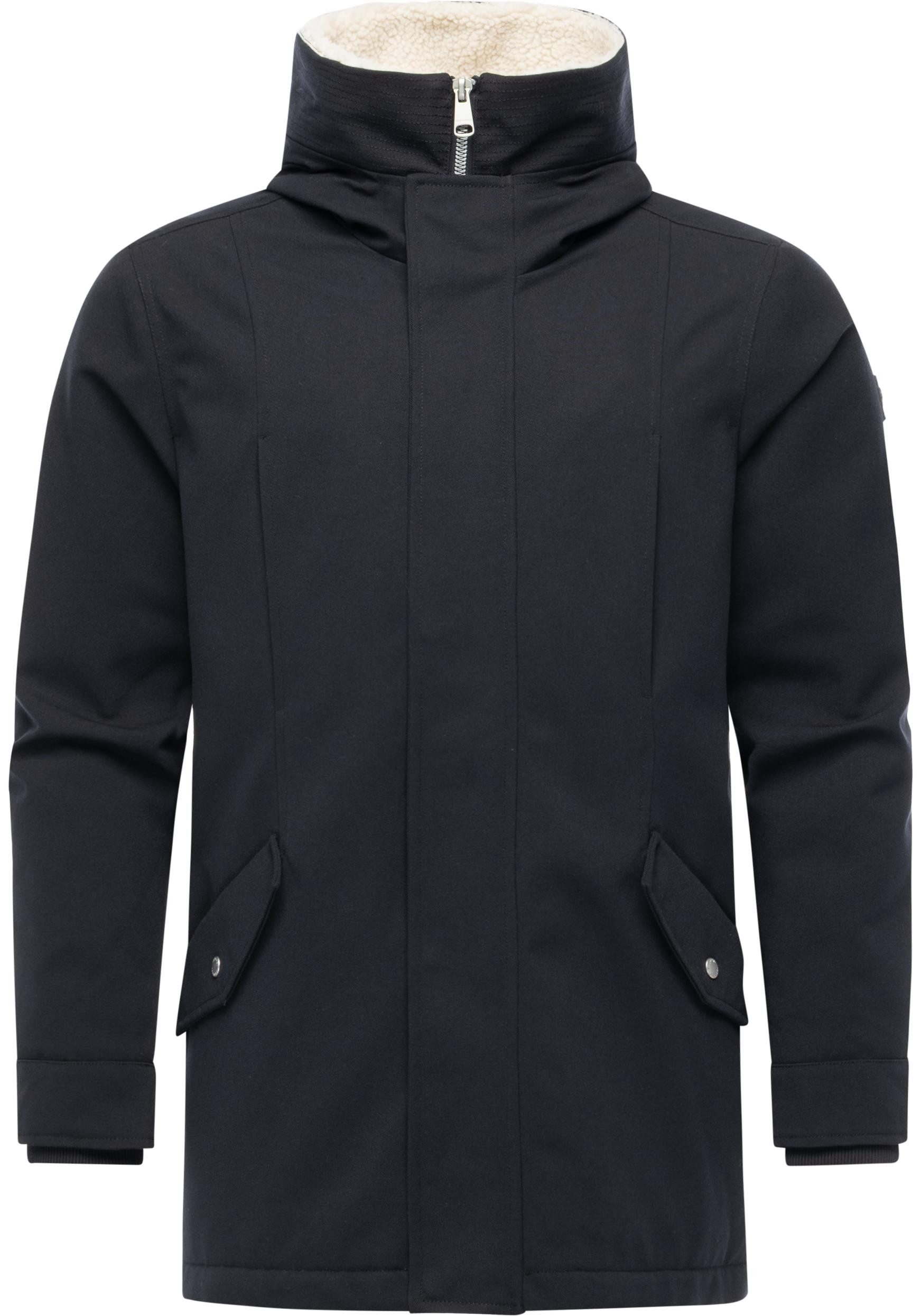 Ragwear Kurzmantel Mr Cany YOUMODO Wasserdichter Herren Wintermantel mit Kapuze