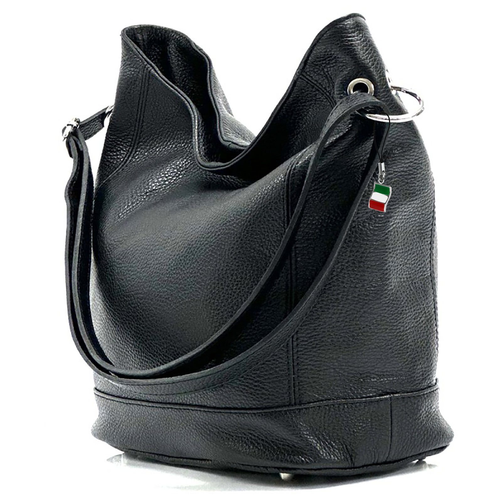 FLORENCE Schultertasche Florence Damen Echtleder Hobo günstig online kaufen