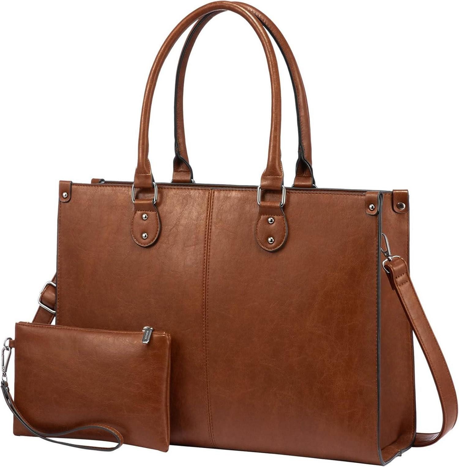 LuxusKollektion Laptoptasche Laptoptasche Damen Handtasche Große 17,3 Zoll PU Leder Schulter