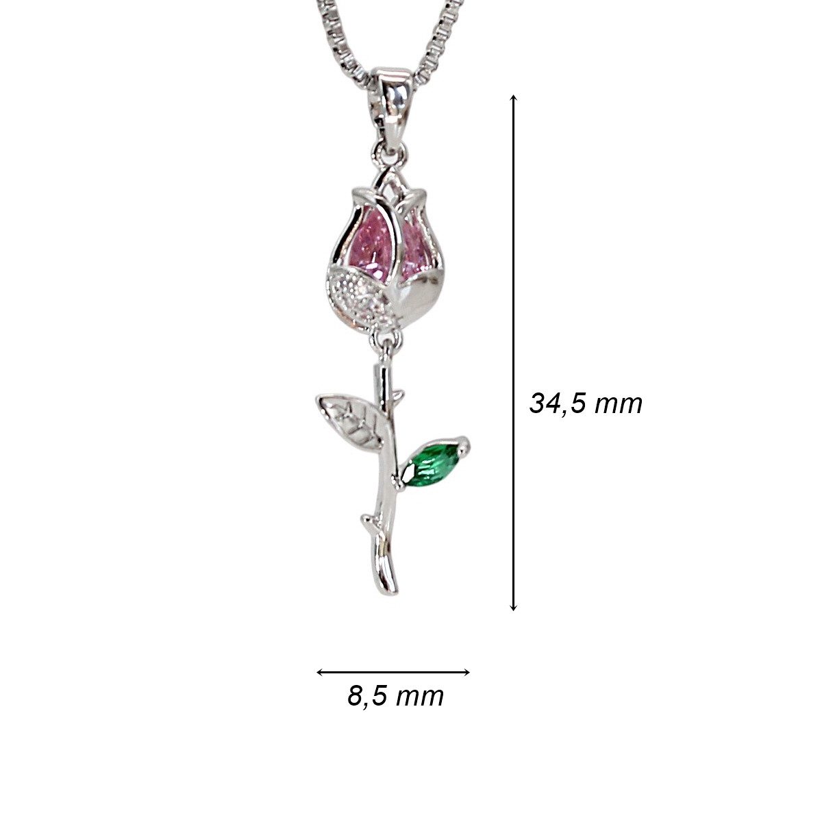 ELLAWIL Edelstahlkette Halskette mit Rosenblüten Blumen günstig online kaufen