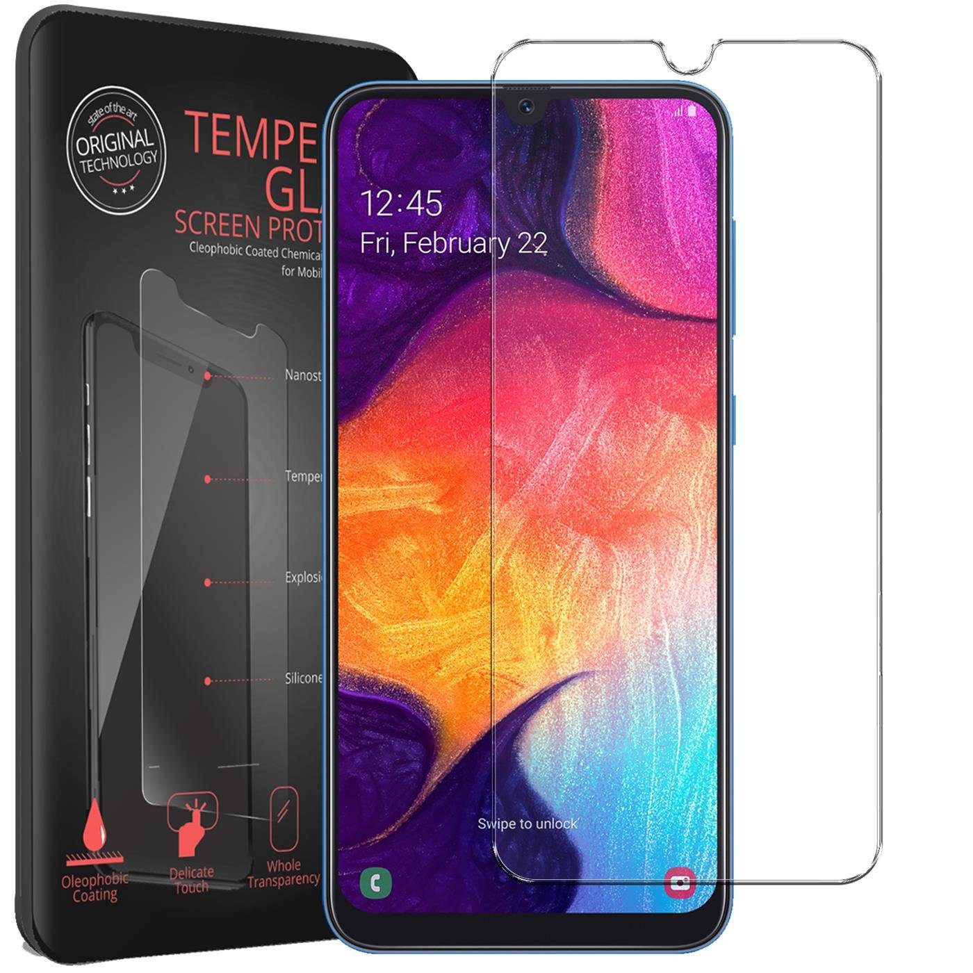 CoolGadget Schutzfolie Panzerfolie für Samsung Galaxy A50 / A30s, (9H Härtegrad, 2x Schutzglas, 1xReinigungset), Displayfolie Schutzfolie 2 Stück für Samsung A50 / A30s Glas Folie
