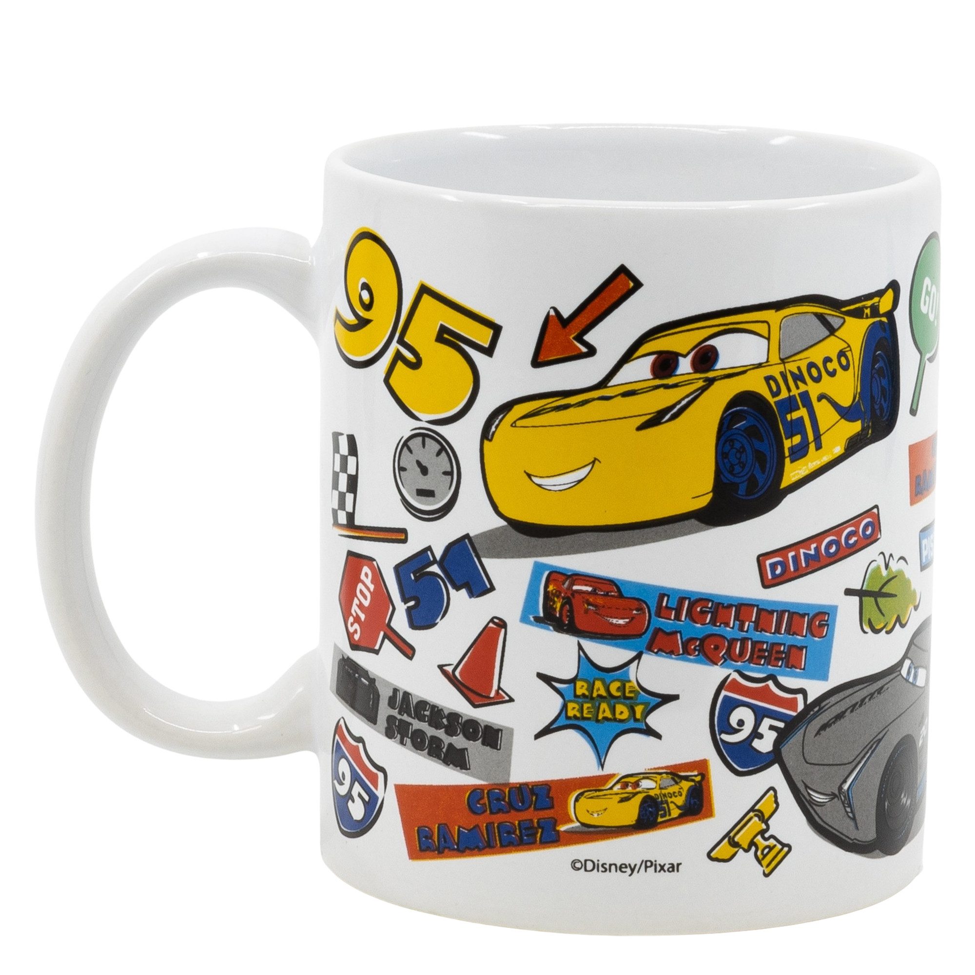 Disney Tasse Disney Cars Lightning McQueen Kaffeetasse Teetasse Geschenkidee 325 ml, Keramik