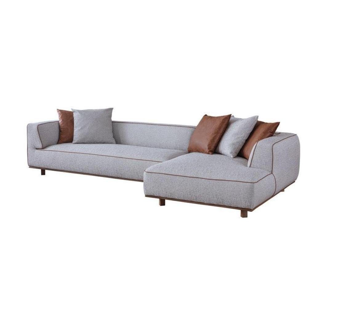 in Ecksofa JVmoebel Made Eckgarnitur Europa Couch, Sofa Couch Ecksofa Teile, Eckgruppe 1 Grau Sets Couchen