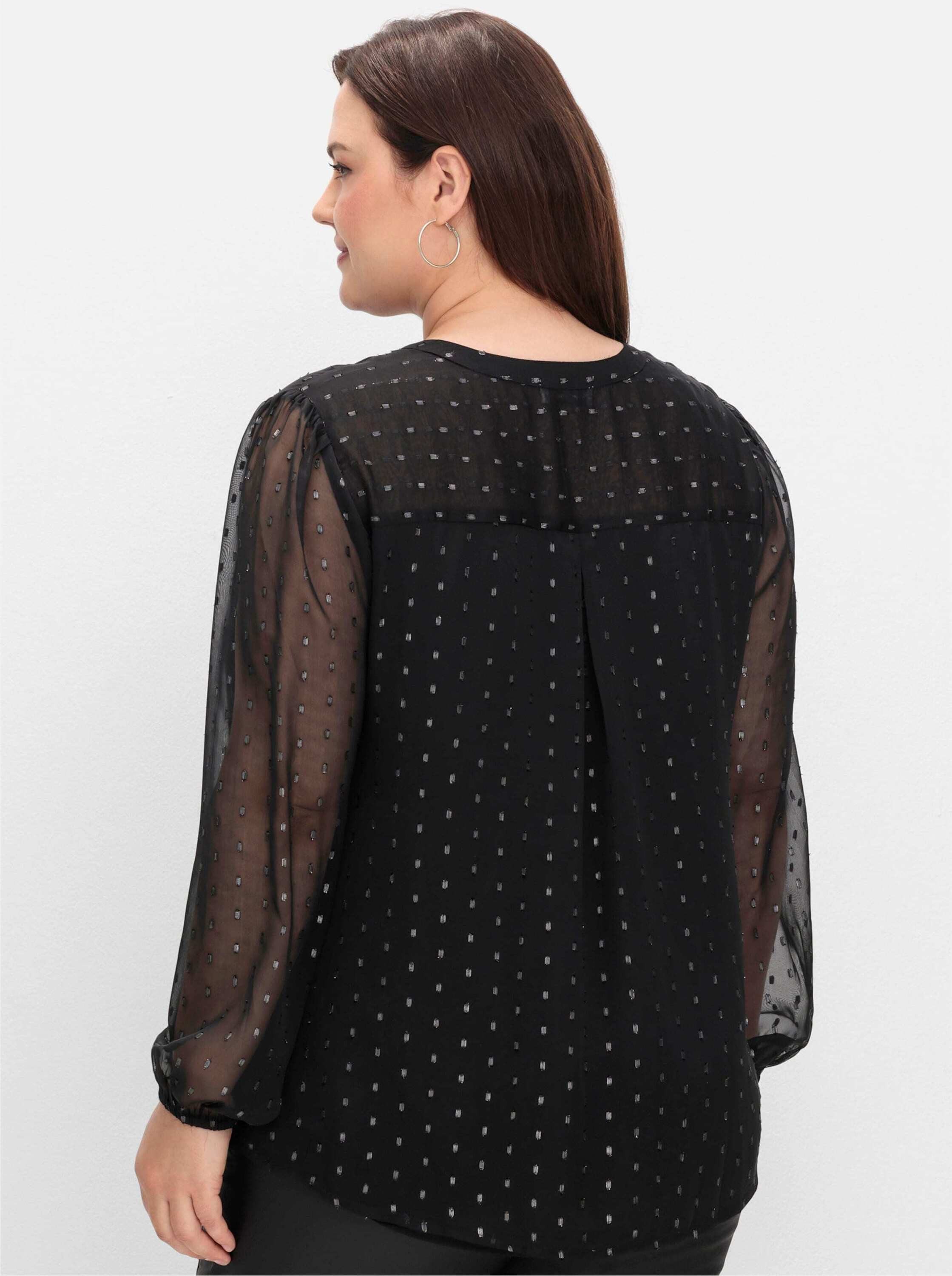sheego by Joe Browns Klassische Bluse Chiffonbluse Langarm – Bild 2 von 5
