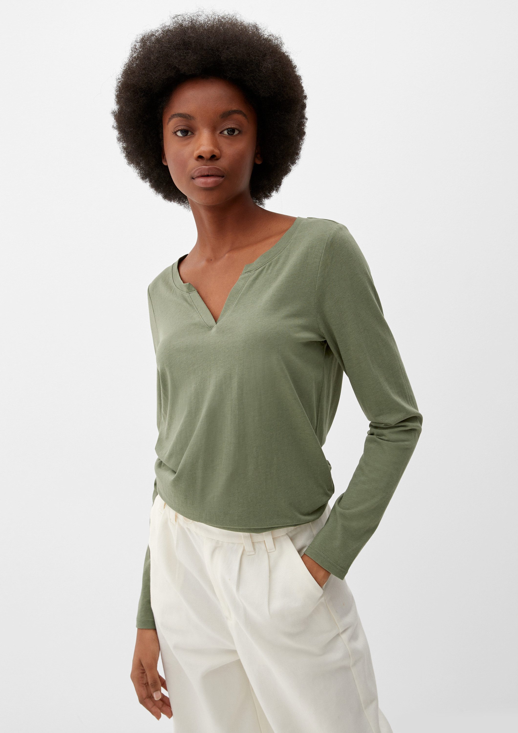 QS Langarmshirt T-Shirt Langarmshirt im cleanen günstig online kaufen
