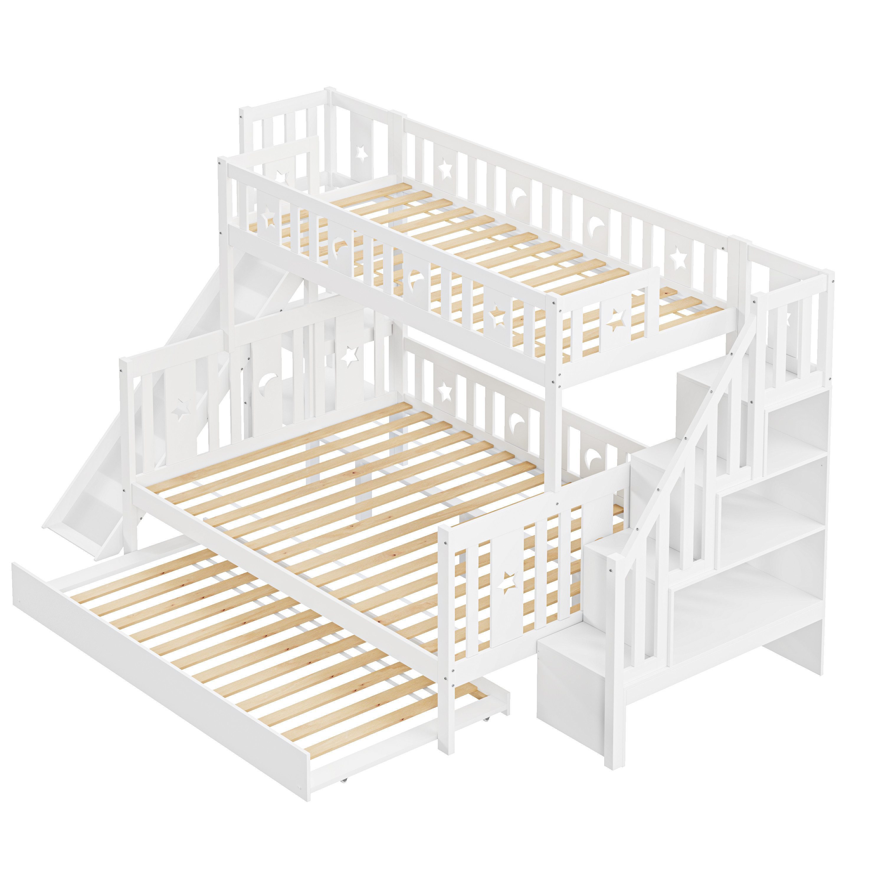 Odikalo Kinderbett Etagenbett 90*/140*200cm Rutsche Regal günstig online kaufen