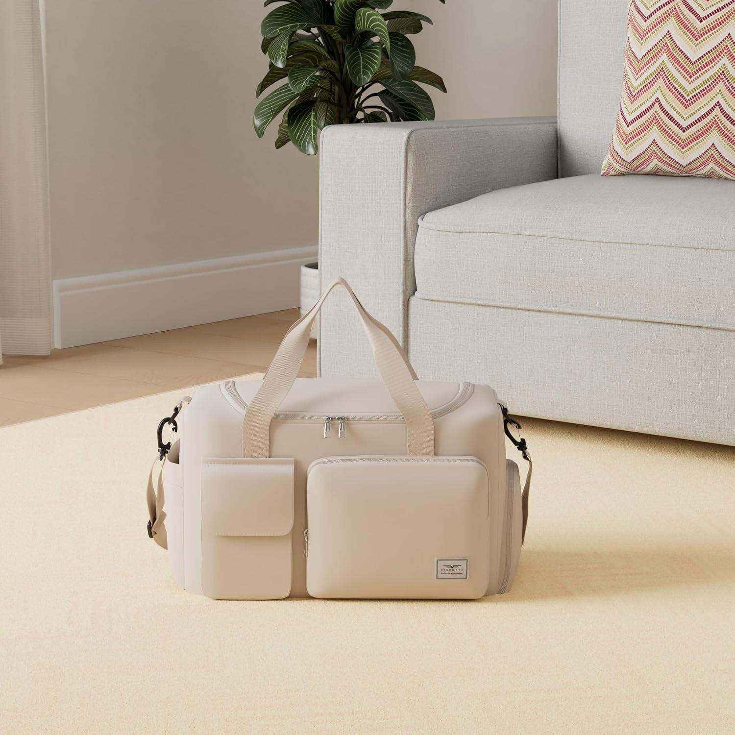 LuxusKollektion Weekender 35L Damen Sporttasche Faltbare Reisetasche mit Schuhfach und Nassfach