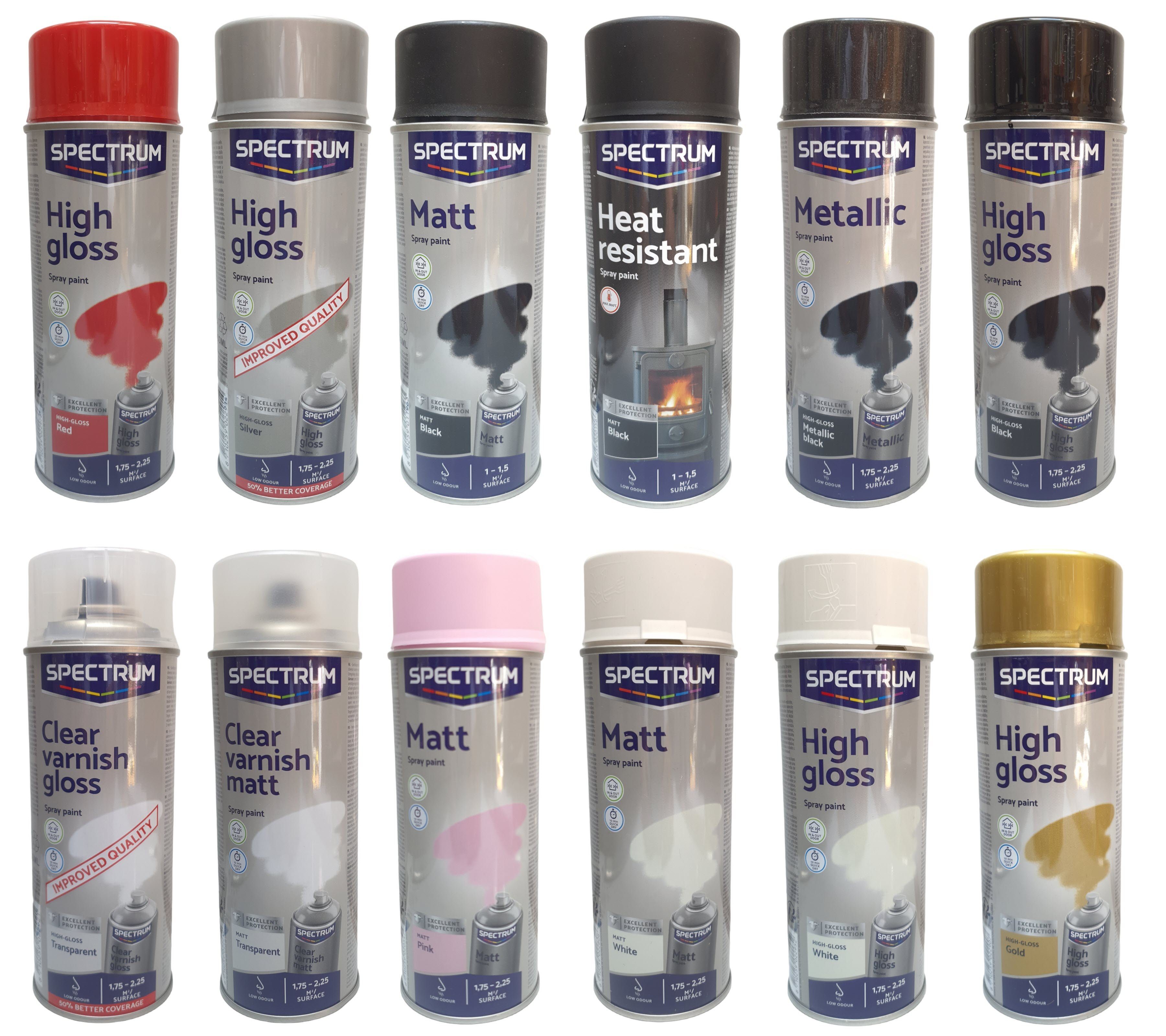 Spectrum Sprühlack Sprühlack Lackspray Acryllack Spray Paint 400 ml weiss matt