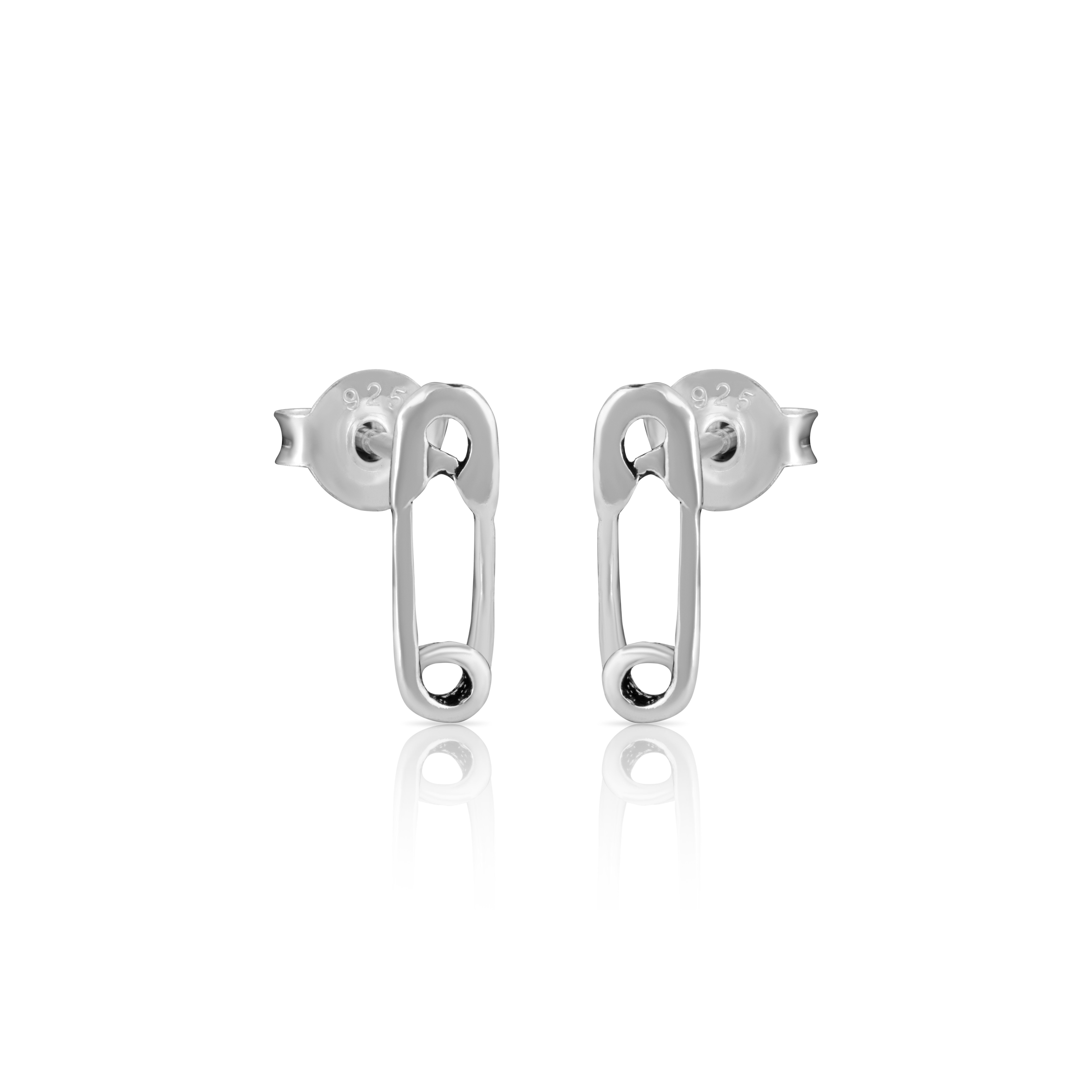 NKlaus Paar Ohrstecker Paar Sicherheitsnadel Gothic Ohrstecker 925 Sterli
