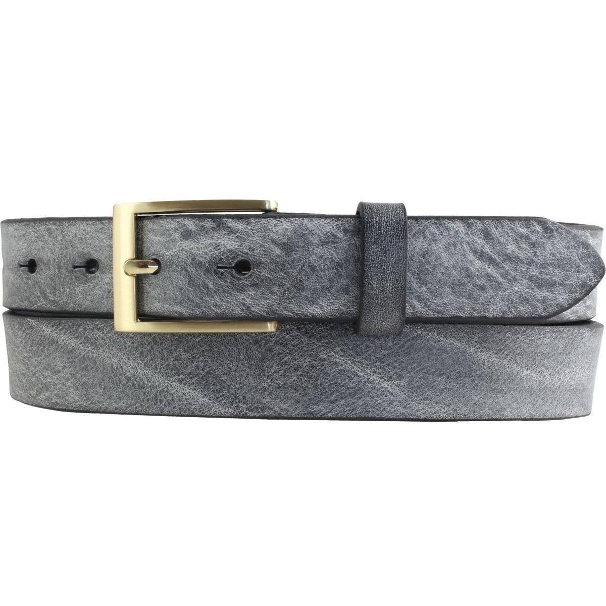 Ledergürtel Herren-Gürtel aus weichem Vollrindleder Vintage-Look 3 cm - Leder-Gürt