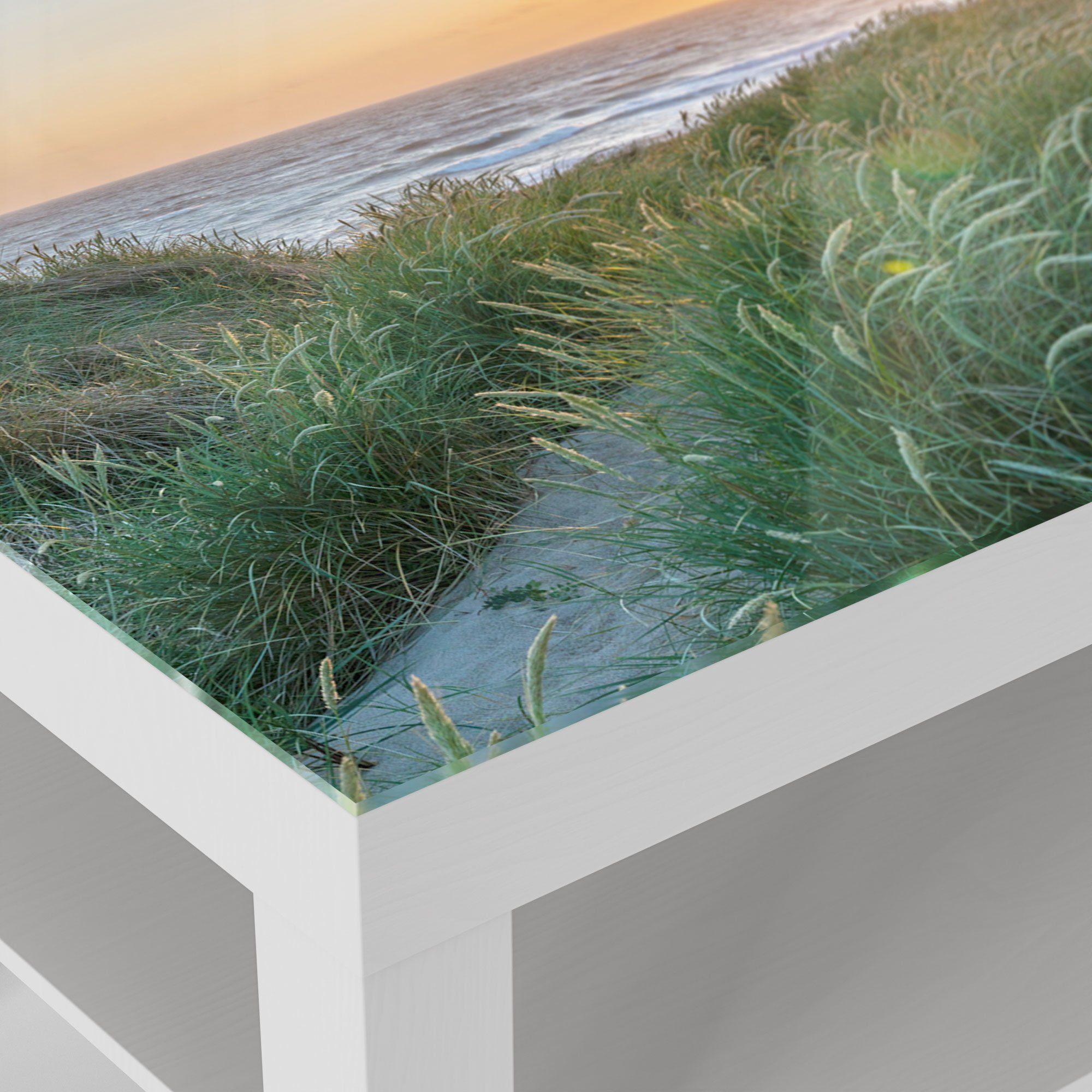 'Abendstimmung DEQORI am Weiß Meer', Couchtisch Beistelltisch Glastisch modern Glas