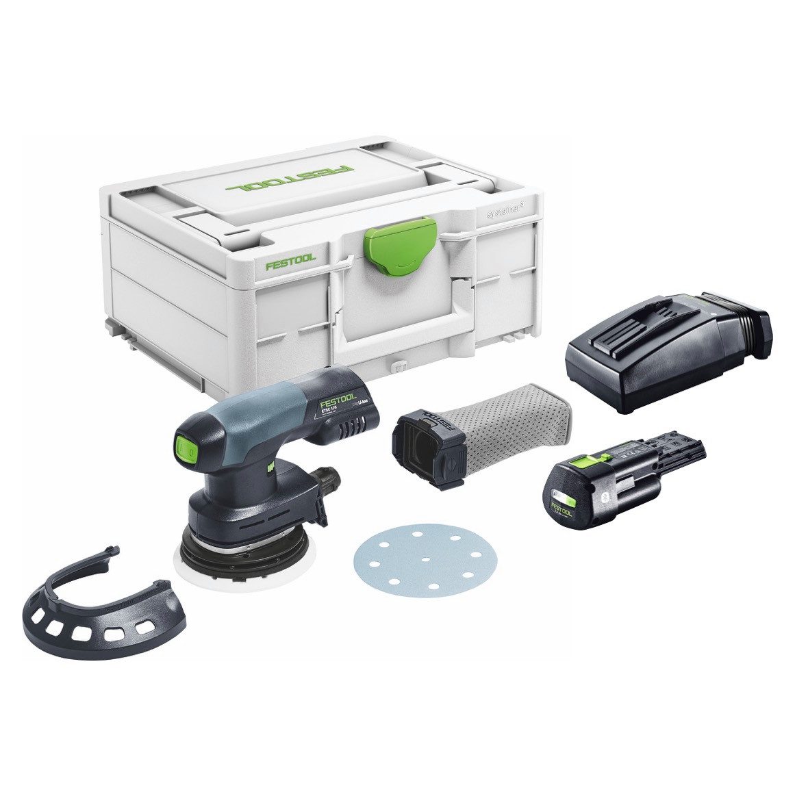 FESTOOL Akku-Exzenterschleifer ETSC 125-Basic Akku Exzenterschleifer 18 V 125 mm Brushless + 1x Akku