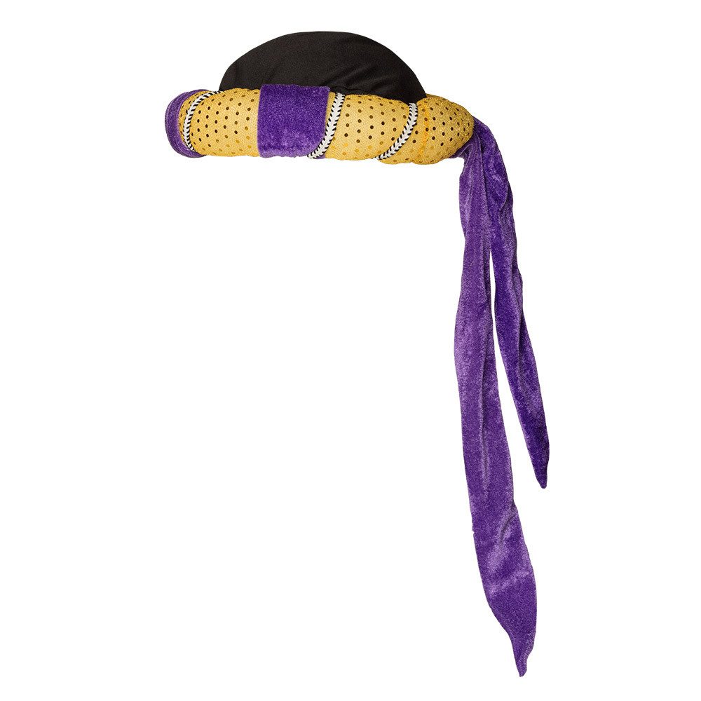 Boland Kostüm Hut Sultan Omar orientalische Kopfbedeckung in Gold Lila für Kostüme, perfekte Kopfbedeckung für Sultan- und orientalische Kostüme