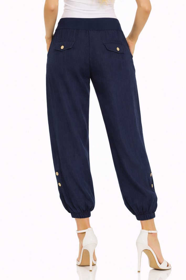 Mississhop Leinenhose Damen 100 % Leinen Extra Lang Hose– Tall Fit Sommerhose M.282