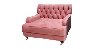JVmoebel Sessel Chesterfield Stoff Couch Sessel 1.5 Sitzer Polster Lounge Club Sofort (1-St., 1,5 Sitzer), Made in Europa