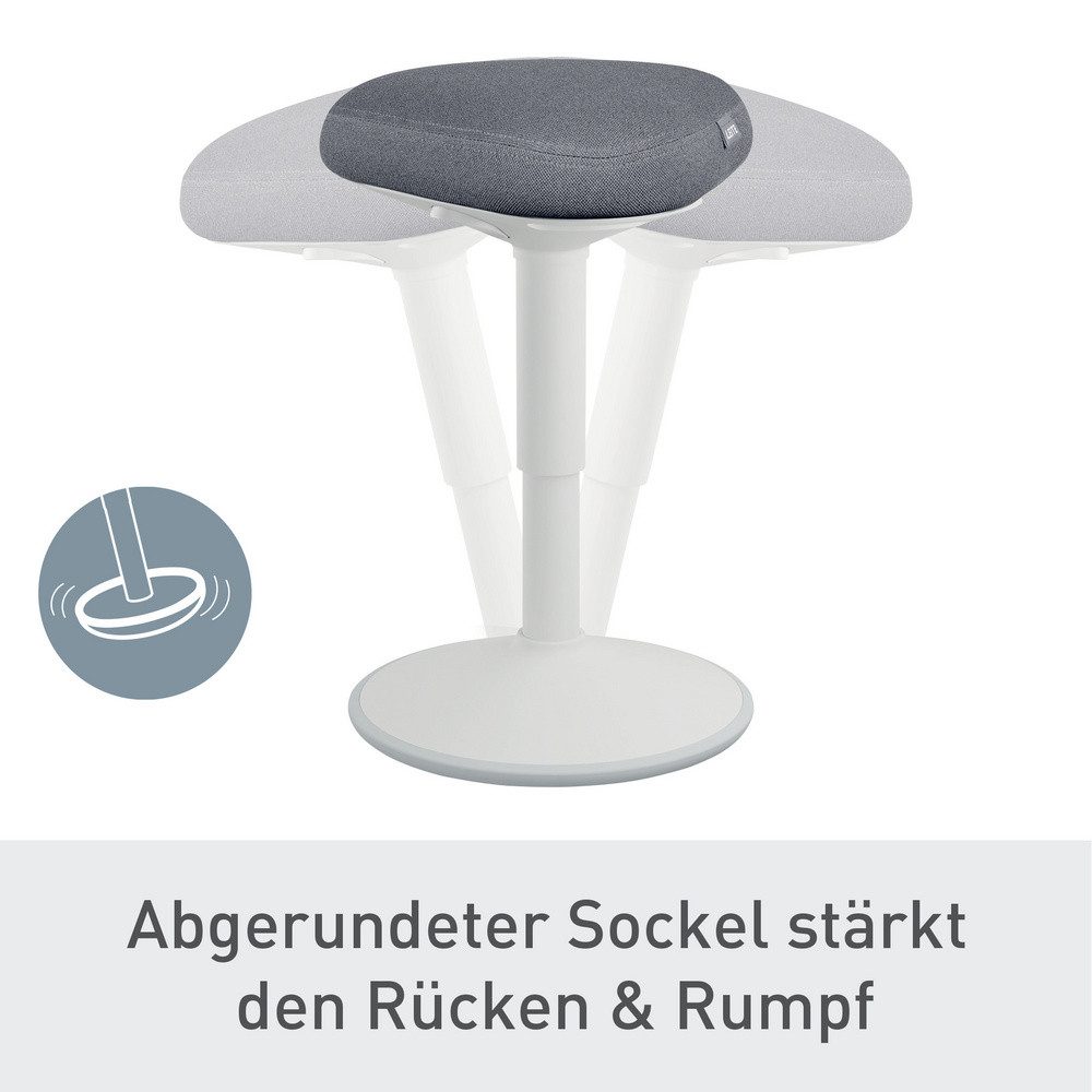 LEITZ Hocker Leitz Sitzhocker Hellgrau 65440085