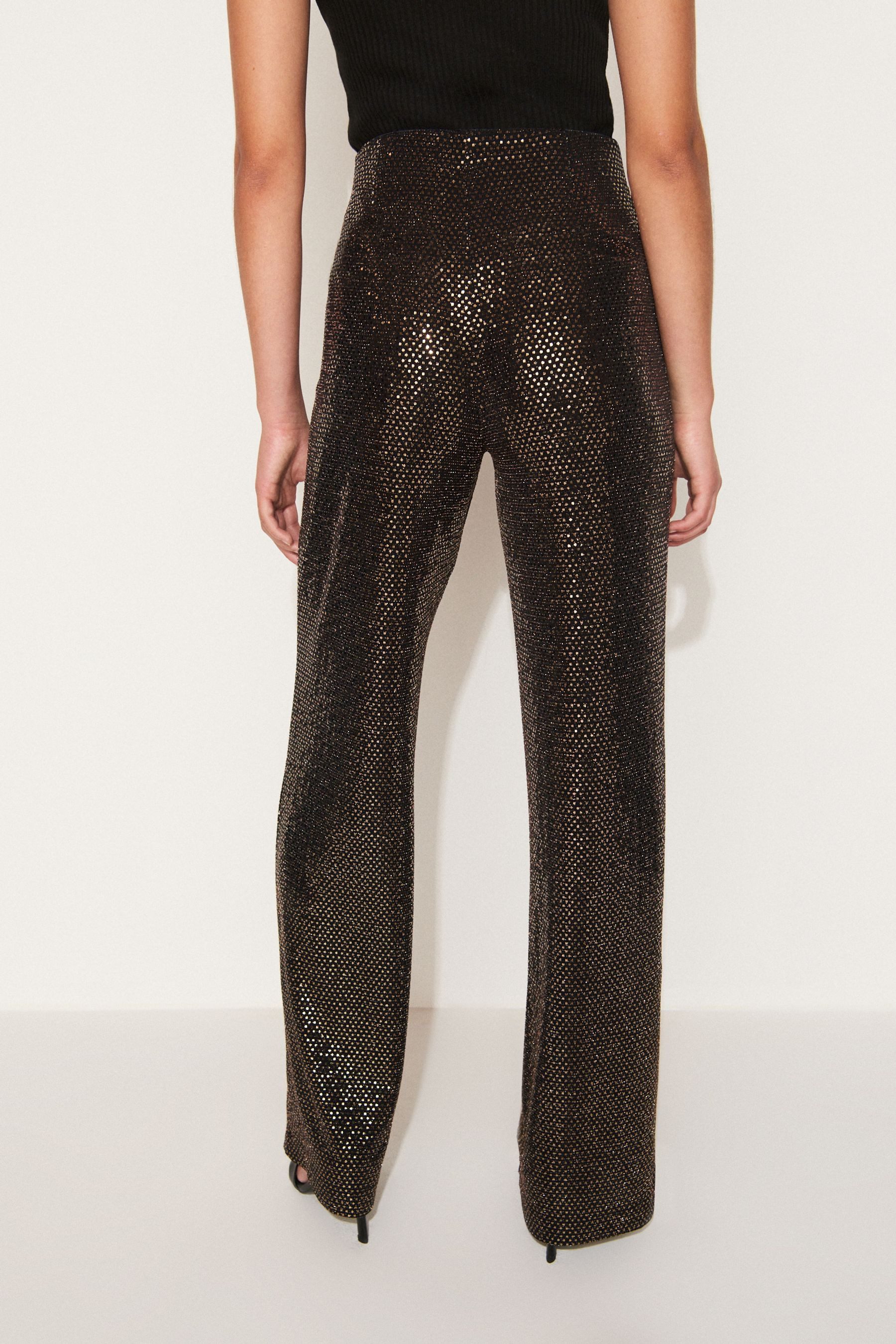 Next Marlene-Hose Paillettenhose mit weitem Bein, günstig online kaufen