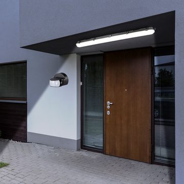 etc-shop LED Deckenleuchte, LED-Leuchtmittel fest verbaut, Kaltweiß, Tageslichtweiß, Feuchtraumlampe Wannenleuchte Deckenlampe Bewegungsmelder LED L 60 cm