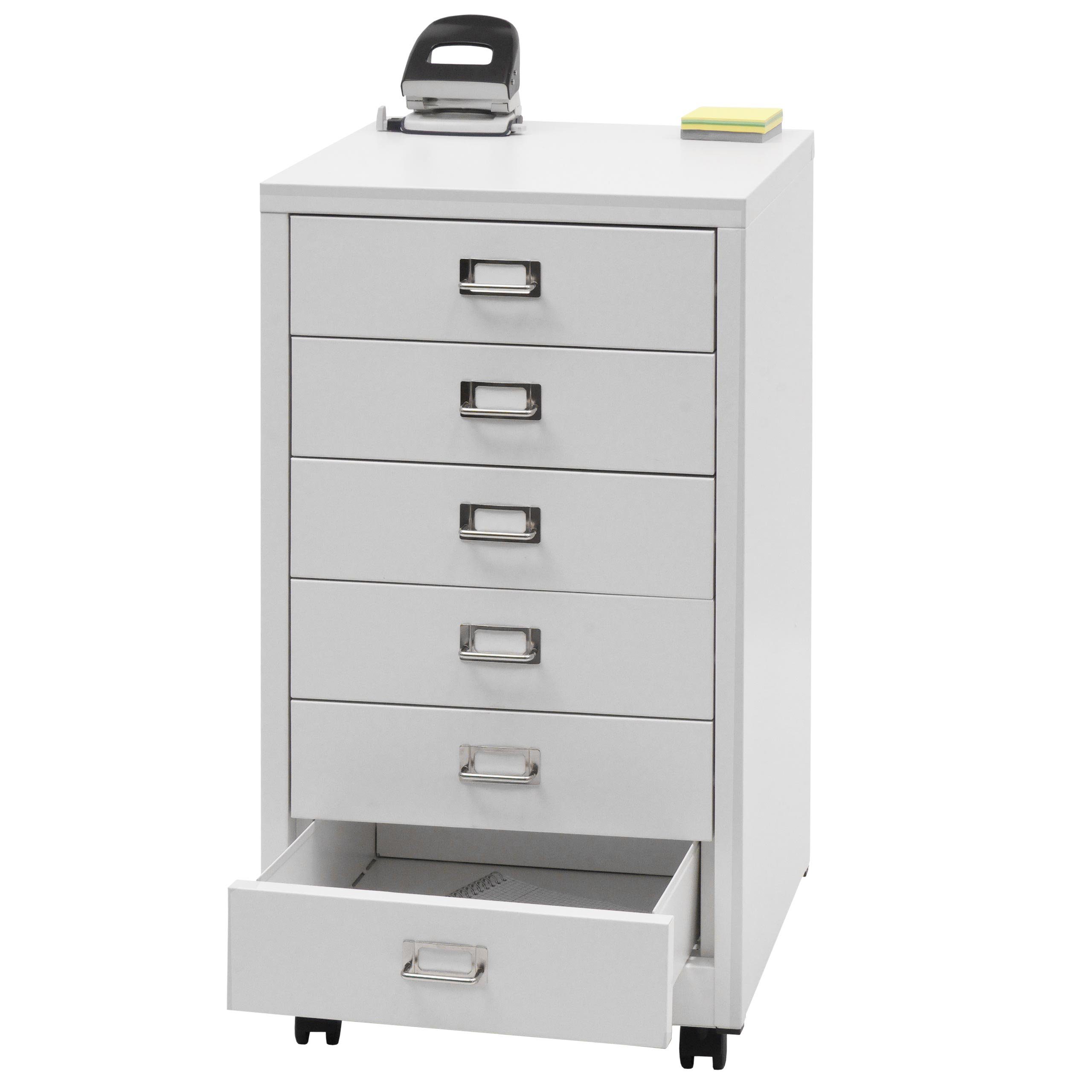 MCW Rollcontainer MCW-L49, (1 St), 6 geräumige Schubladen mit Haltegriffen