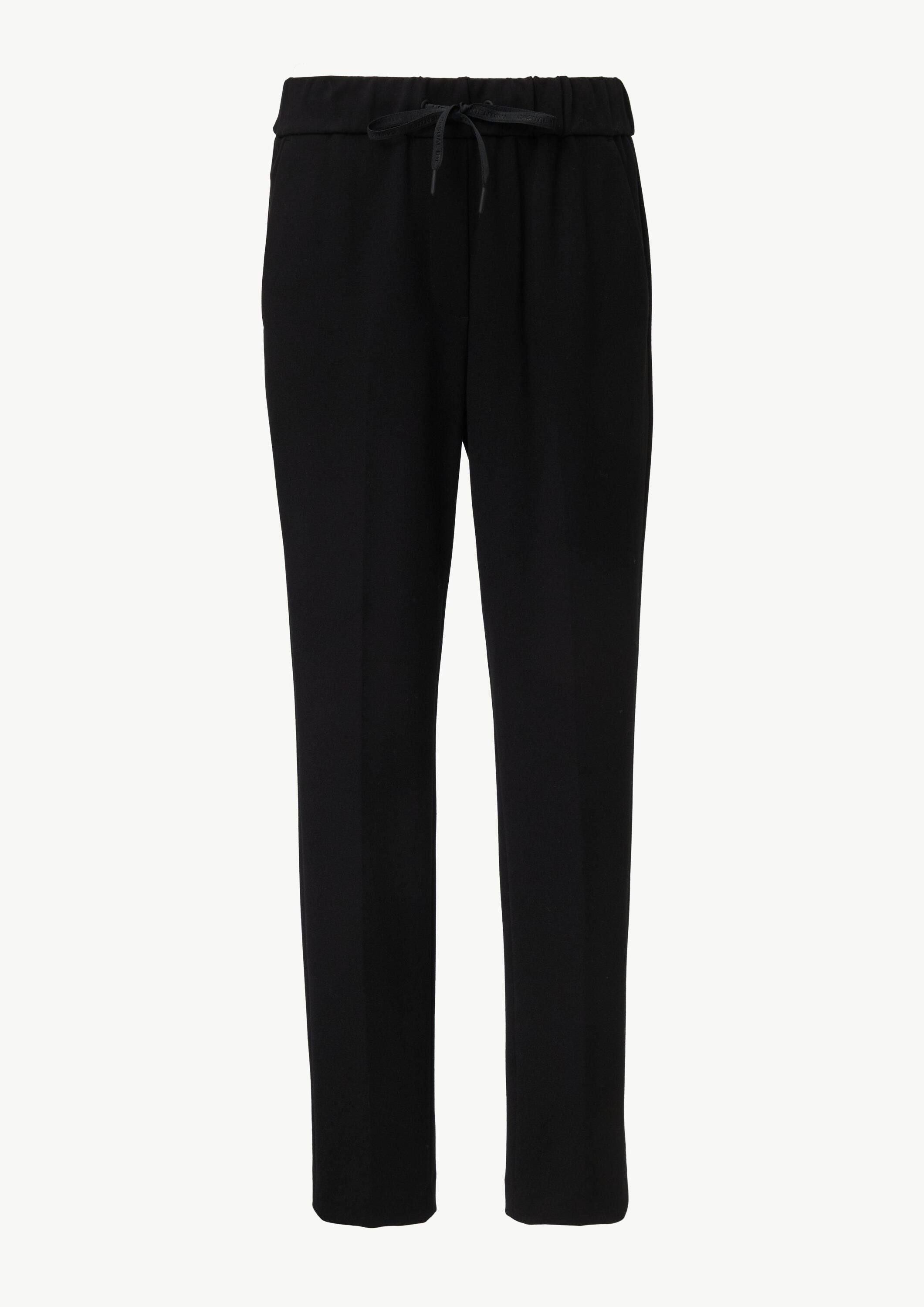 comma Chinos Hose Jersey-Jogpants im Slim Fit mit Bügelfalte
