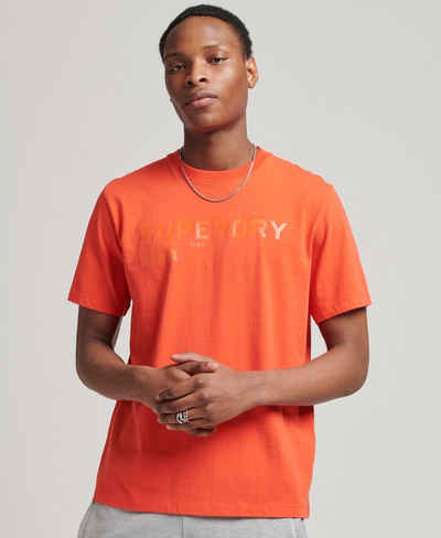 Superdry T-Shirt CODE STACKED LOGO TEE Sunset Red