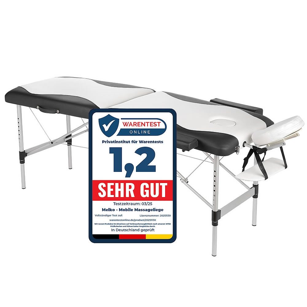 Melko Massageliege Massageliege Massagebank Massagetisch inkl. Tasche 2 Zonen Therapie (Stück), Abnehmbare Elemente
