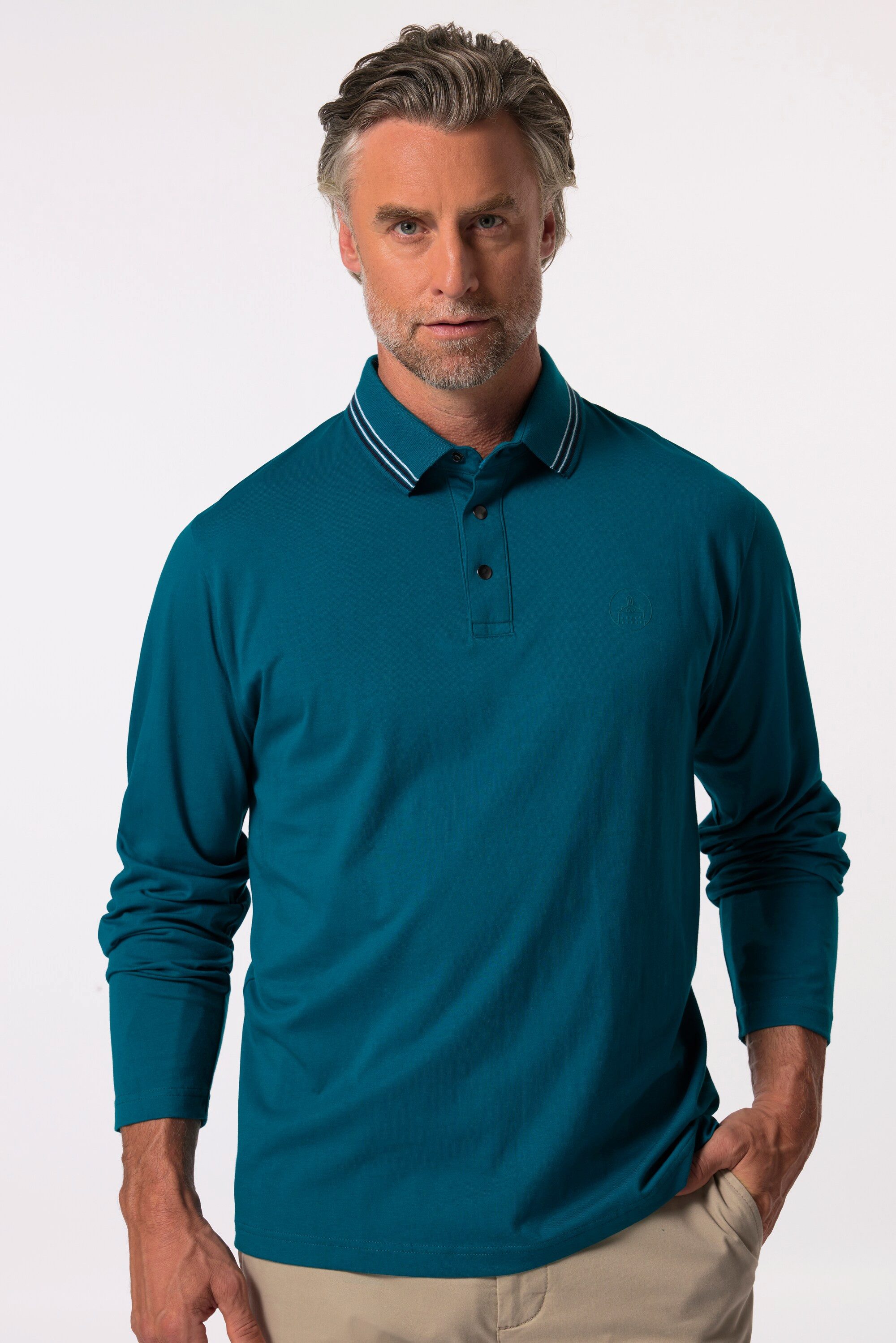 Boston Park Poloshirt Poloshirt Langarm Druckknöpfe günstig online kaufen