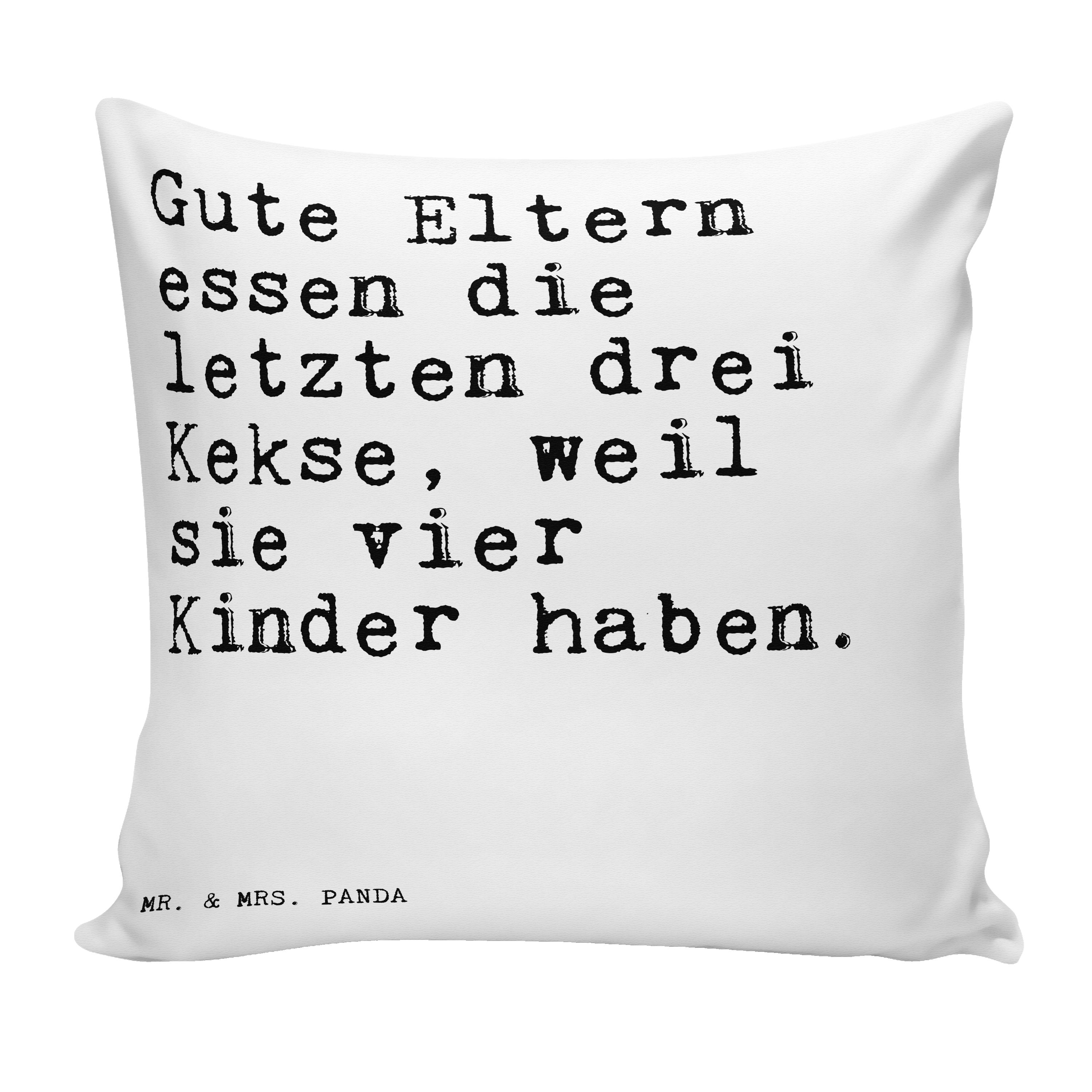 Mr. & Mrs. Panda Dekokissen »Gute Eltern essen die... Weiß Schenken