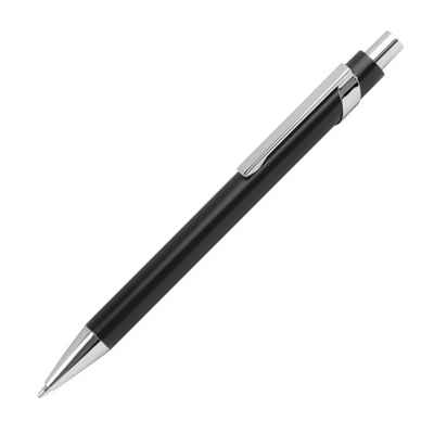 Livepac Office Kugelschreiber 10 Kugelschreiber aus Metall mit silbernen Applikationen / Farbe: schw