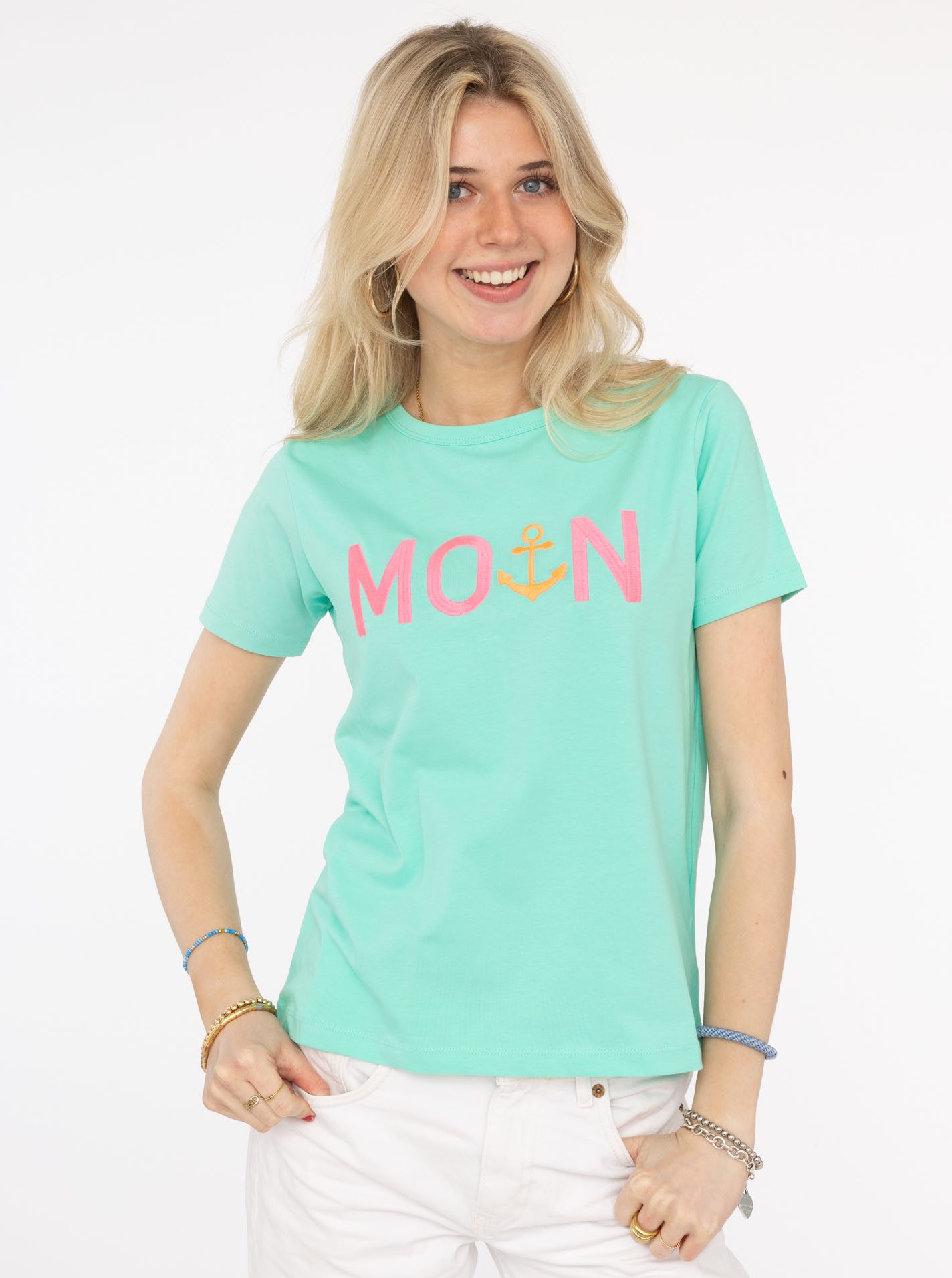 Zwillingsherz T-Shirt "MoinZH" Kurzarm, Rundhalsausschnitt, Stickerei, Baum günstig online kaufen