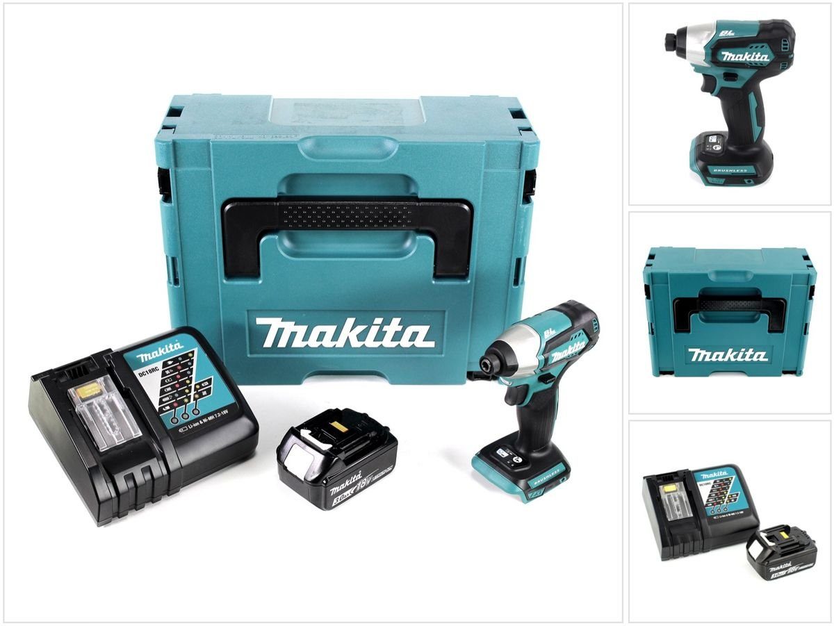 Brushless Makita 18 Li-Ion + DTD V im RF1J Makpac Akku-Schlagschrauber Akku Schrauber Schlag 155