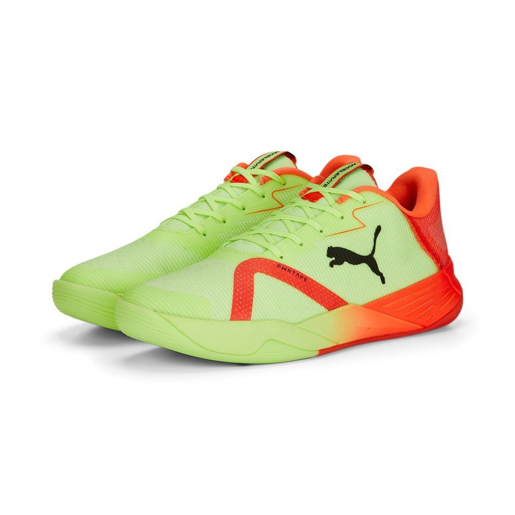 PUMA Hallen-Indoorschuhe Accelerate Turbo Nitro II gelb/rot Herren Badmintonschuh