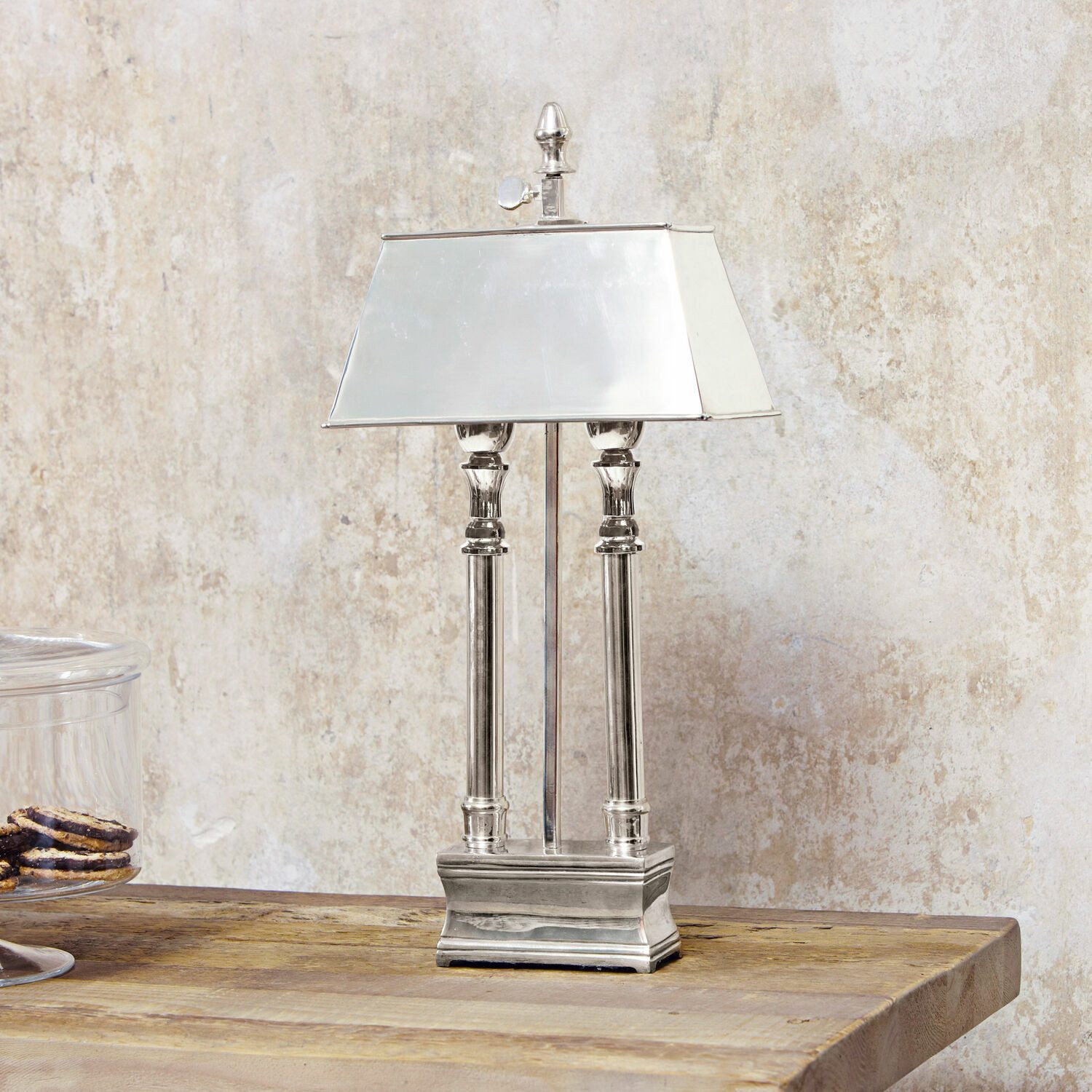 Mirabeau Tischleuchte Tischlampe Pantin silber – Bild 3 von 5