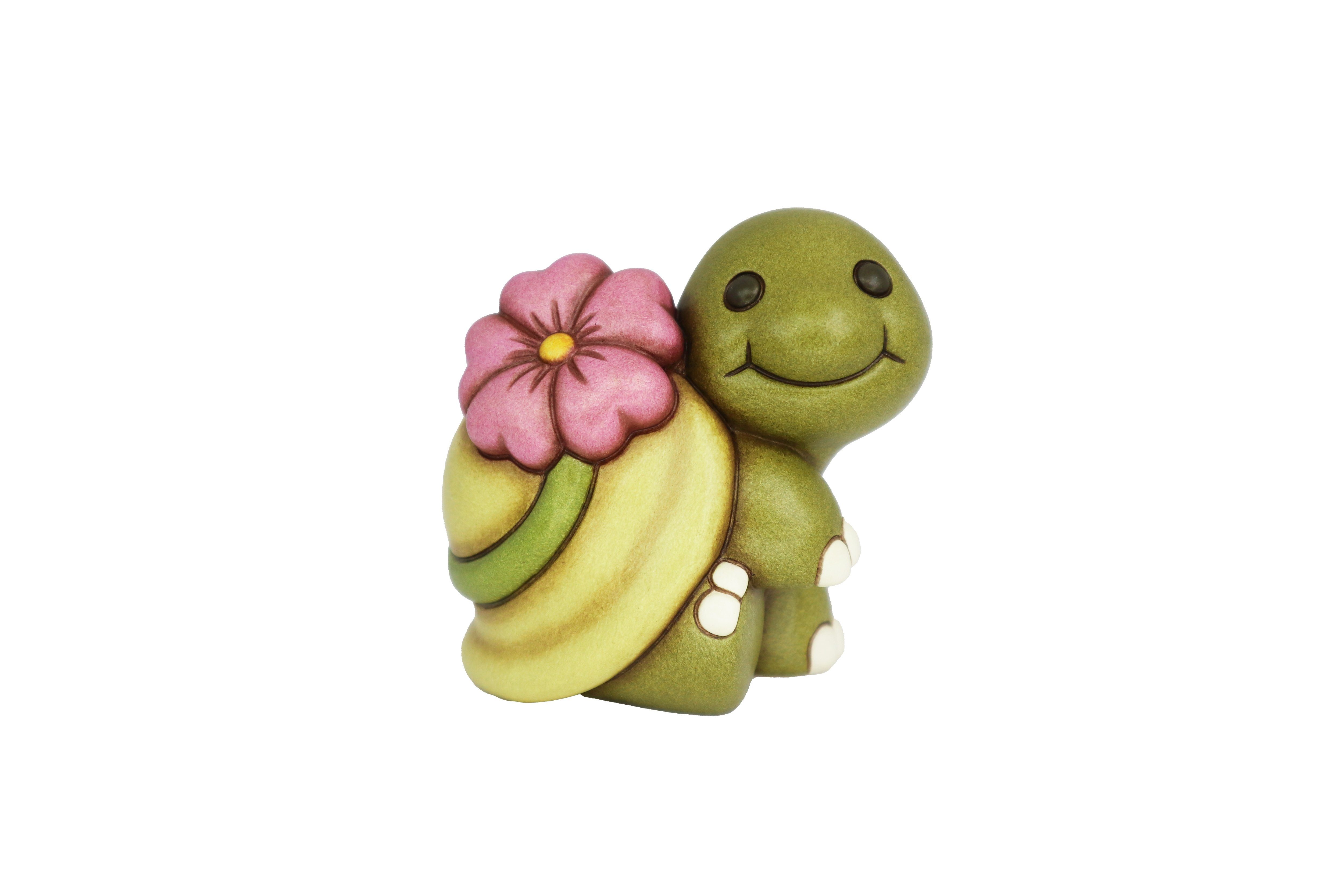 THUN SpA Dekofigur THUN 'Schildkröte Betta mit Blume aus Keramik' 2023