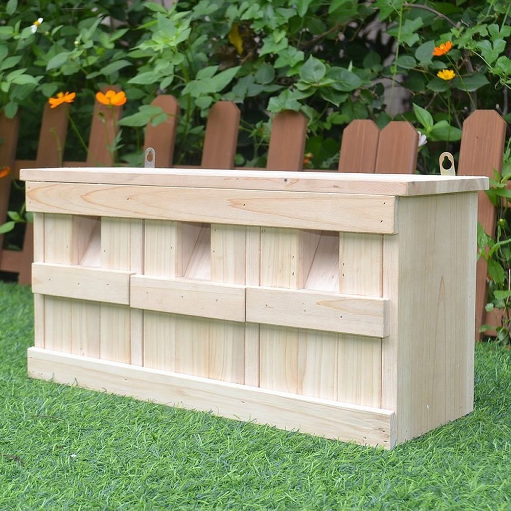 Mucola Nistkasten Nistkasten Vogelhaus 3 Nistkammern Spatzenvilla Holz Sper günstig online kaufen