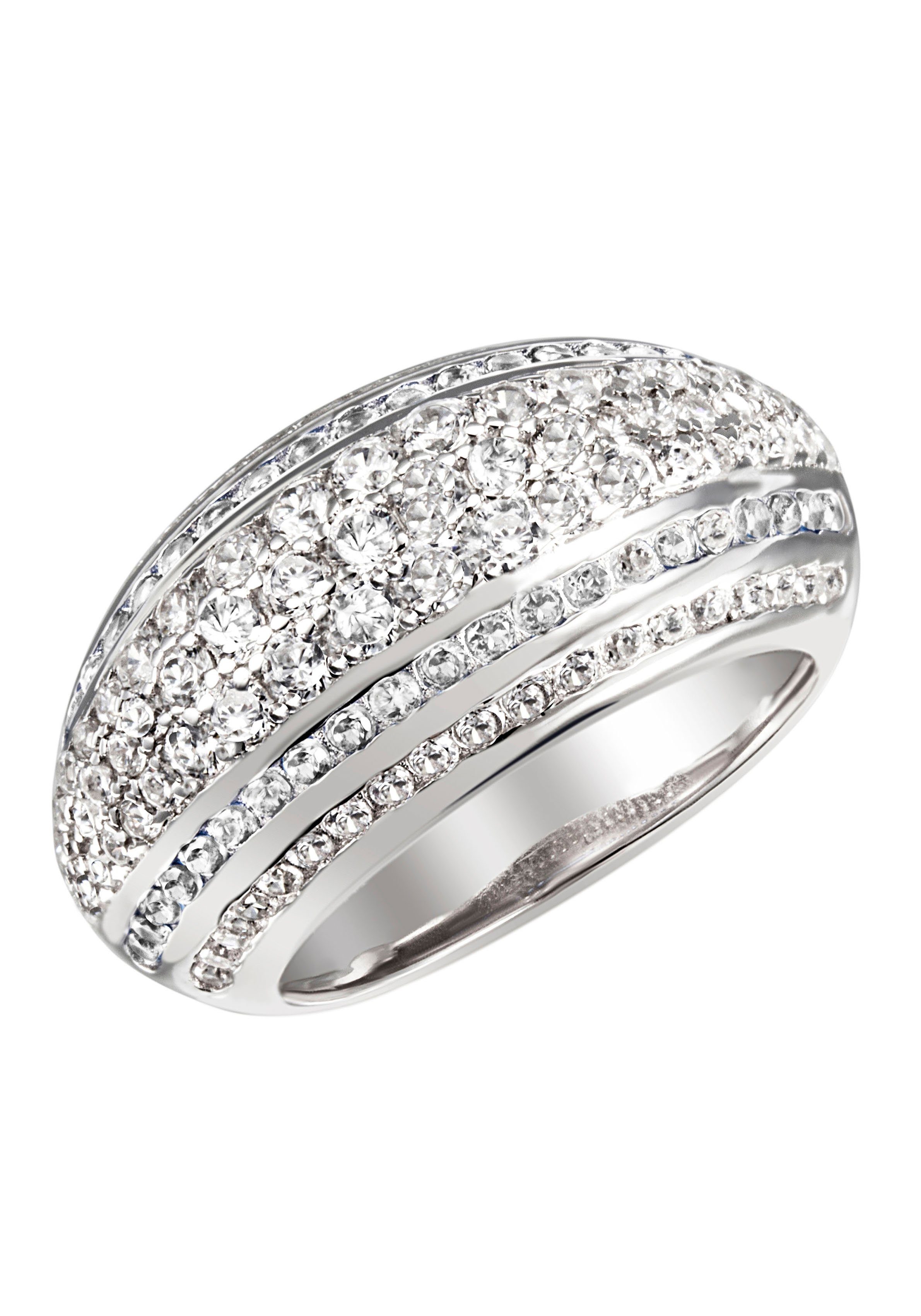 Firetti Fingerring Schmuck Geschenk Silber 925 Silberring Ring Pavé-Optik glitzernd, zu Kleid, Shirt, Jeans, Sneaker! Anlass Geburtstag Weihnachten