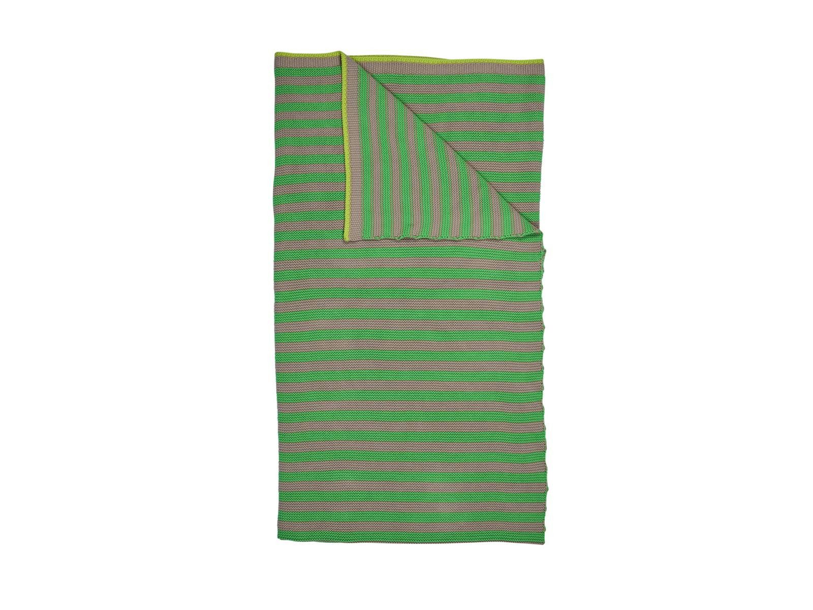 PiP Studio Tagesdecke Bonsoir Stripe Tagesdecke gestrickt Throw green 130x170cm (1Stück)