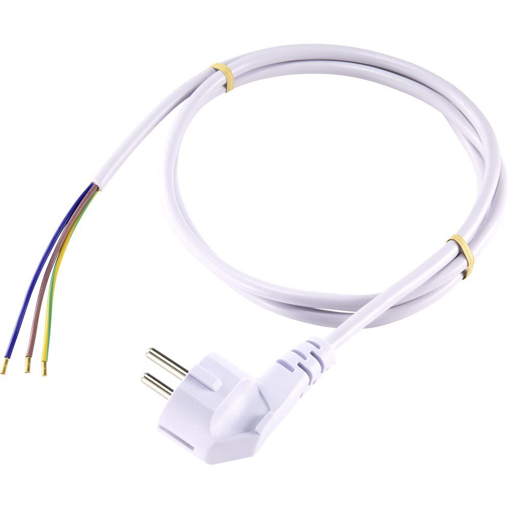 Sygonix Sygonix SY-5043482 Strom Anschlusskabel Weiß 2.00 m Stromkabel, (200.00 cm)
