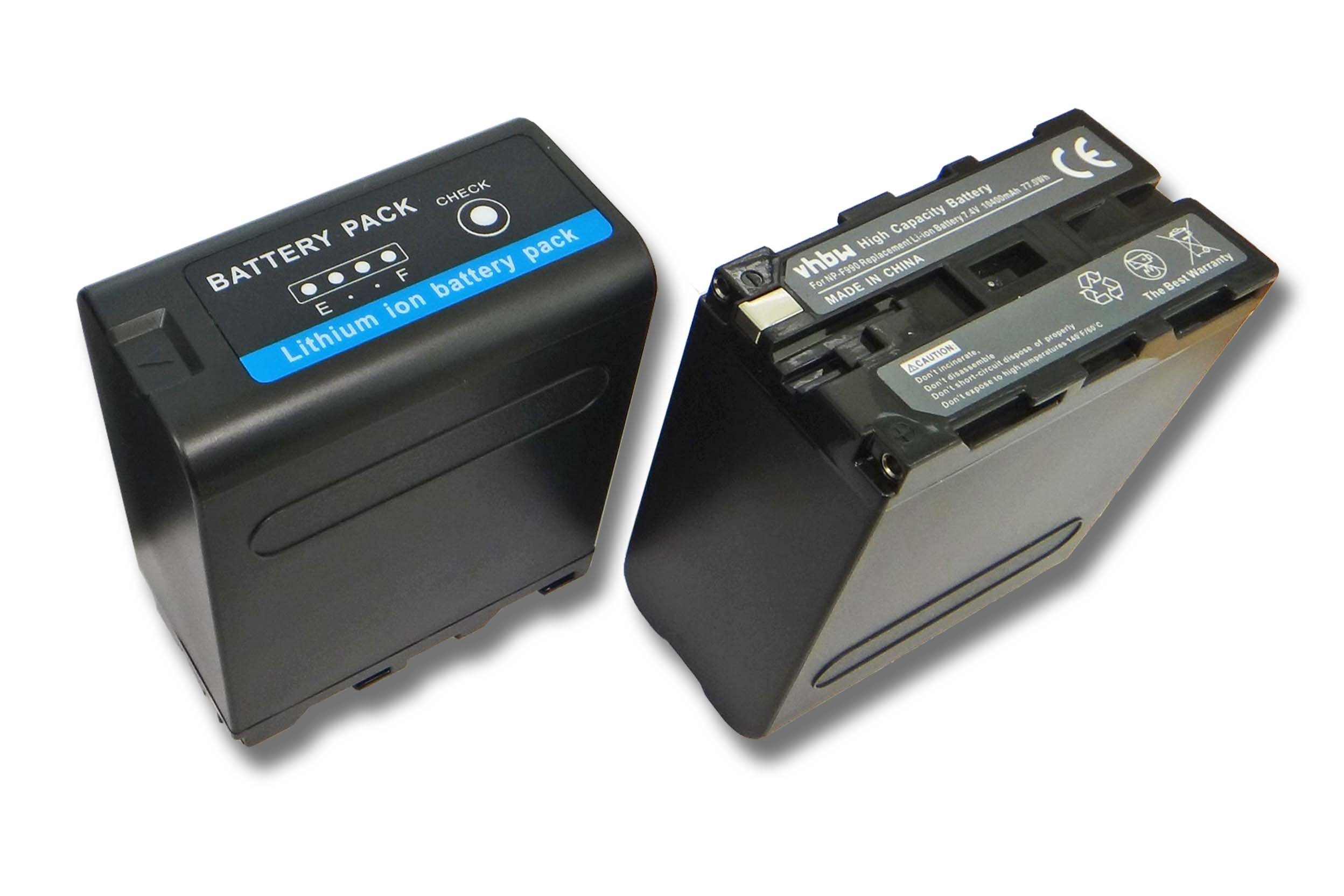 vhbw Kamera-Akku passend für Kompatibel mit Sony Video Walkman GV-A500, GV-A500E, GV-D200, GV-D800 Camcorder (10400mAh, 7,4V, Li-Ion) 10400 mAh