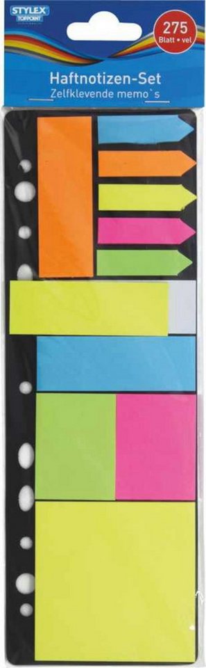 Notizzettel Stylex Schreibwaren Notizzettel Haftnotizen-Set 275 Blatt 11 ...